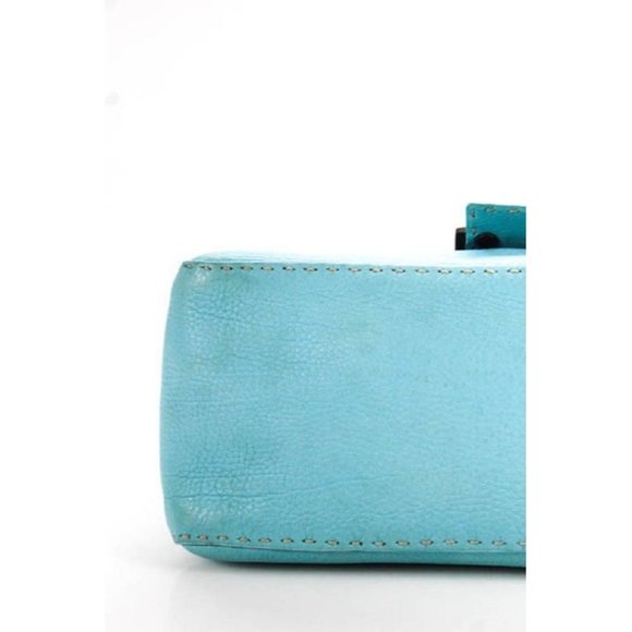 FENDI Mamma Selleria Soft Turquoise Baguette - Picture 4 of 10